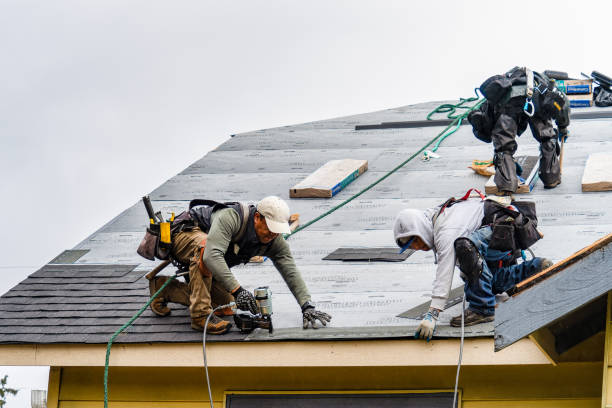 Professional Gutter Installation technician working in Orcas, WA